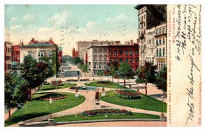 Postcard MONUMENT SCENE Baltimore Maryland MD AQ9619