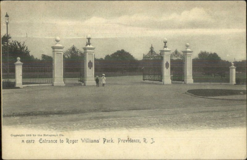 Providence RI Roger Williams Park Rotograph A6872 c1905 Postcard