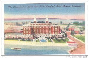 Exterior, The Chamberlin Hotel, Old Point Comfort,Fort Monroe,Virginia,30-40s