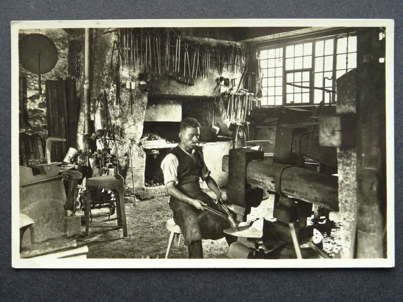 German Country Life Hindelang VILLAGE SMITHY Aus dem Ostrachtal Old RP Postcard