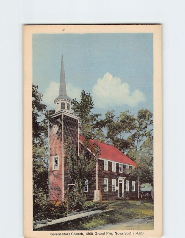 Postcard Covenanters Church, Grand Pré, Canada 