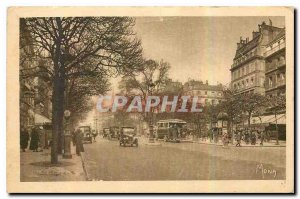 Old Postcard Little tables Paris Grands Boulevards