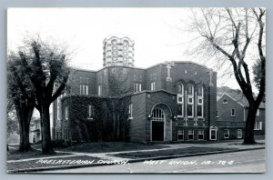 WEST UNION IA PRESBYTERIAN CHURCH VINTAGE REAL PHOTO POSTCARD RPPC