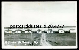 h5150 - ST. SULPICE Quebec 1940s Bonin Cabins. Real Photo Postcard by Lacasse