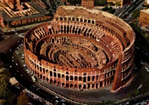 Italy Roma Rome Colosseum View From Aeroplane