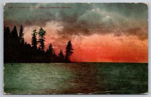 Lake Tahoe Sunset View Glenbrook Nevada C1909 Postcard R10