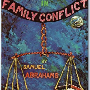 1970 Morris Katz Law Family Conflict Art Painting Print Samuel Abrahams Jew A231