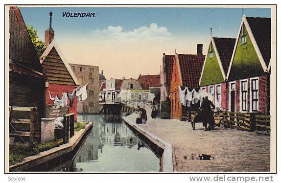 Partial Street Scene, Volendam (North Holland), Netherlands, 1910-1920s