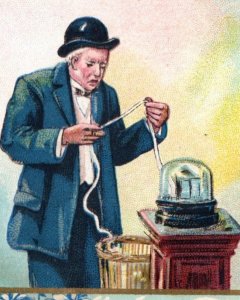 1890s Cigarette Card Man Stock Ticker Tape F176