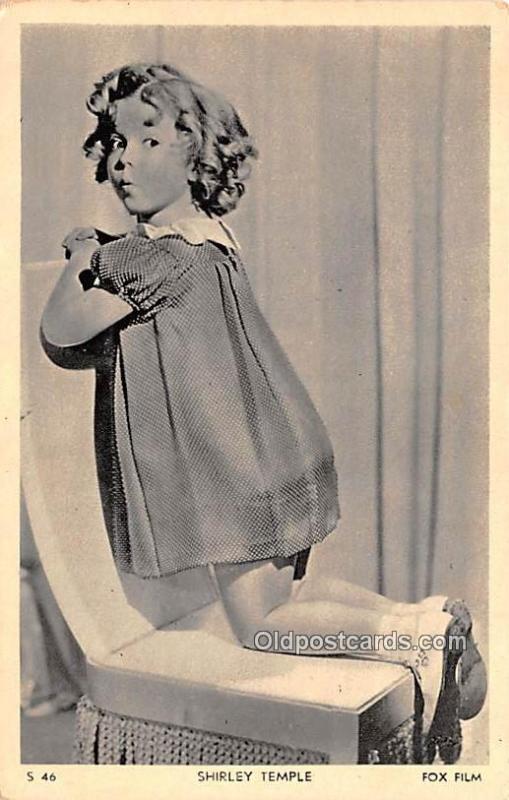 Fox Film, Shirley Temple Movie Star Actor Actress Film Star Writing on back 