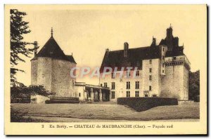 Old Postcard By Berry Chateau De Maubranche South Facade