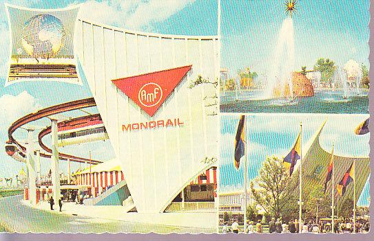 New York World's Fair 1964-65  Monorail, Solar Fountain & GM