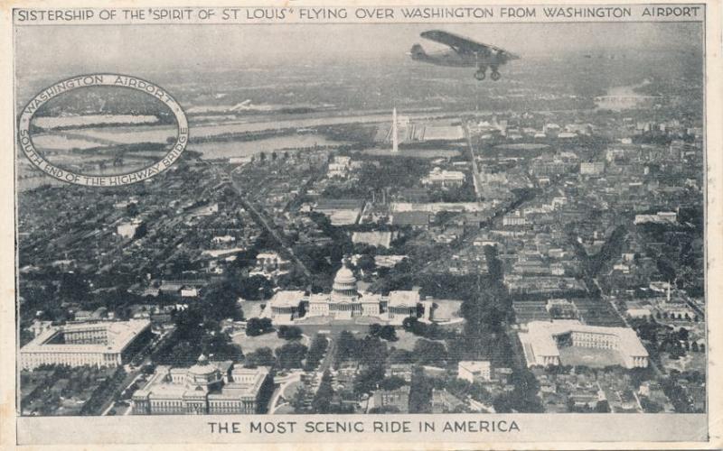 Spirit of St Louis Sistership Airplane over Washington DC