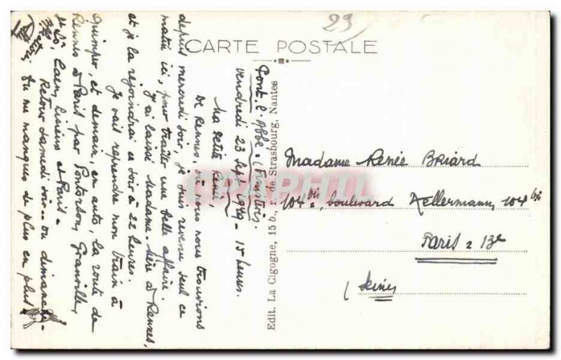 Old Postcard Pont L Abbe Church Carmelite Choir and rosette