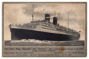 1928 Clyde Steamship Company Advertising Postcard