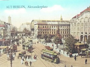 Alt Berlin Alexanderplatz Old Trams c1910 Vintage Postcard