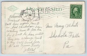 Postcard NC North Carolina Poem State Flag 1914 O04