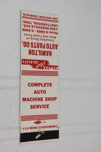 Hamilton Auto Parts Chattanooga TN Advertising 20 Strike Matchbook Cover