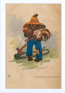 LP175    Black Ethnic History  Postcard,   Chicken Comic