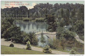 Lake on Bridge to Rose Island, Glen Oak Park, Peoria, Illinois, 00-10s