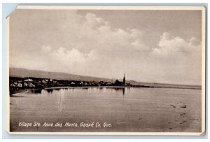 c1940's Village Ste. Anne Des Monts Gaspe Quebec Canada Vintage Postcard 