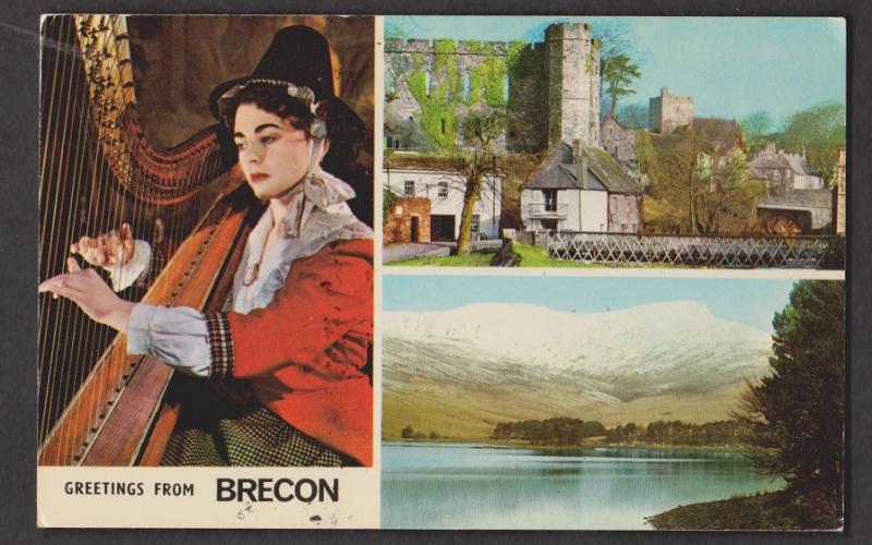 3 View Card Of Brecon, Wales - Unused - Some Wear