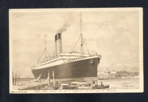 WHITE STAR LINE TITANIC SISTER SHIP SS MEGANTIC VINTAGE POSTCARD 1923