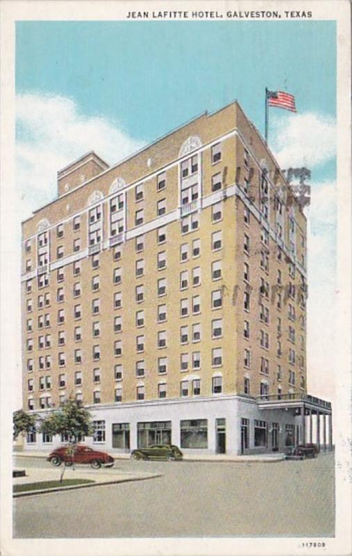 Texas Galveston Jean Lafitte Hotel 1937 Curteich