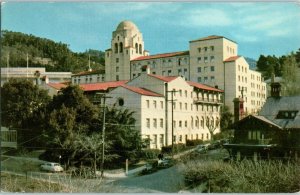 UC Berkeley Cal International House w Old Cars Union Oil California Postcard