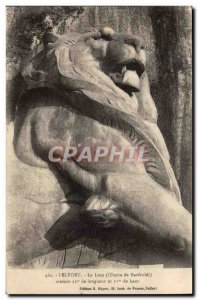 Belfort Old Postcard The lion (Bartholdi)