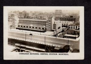 QC Canadian National Railroad Train Station Depot Montreal Quebec Real Photo