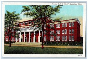 c1940's Reneau Hall Exterior M.S.C.W. Columbus Mississippi MS Unposted Postcard