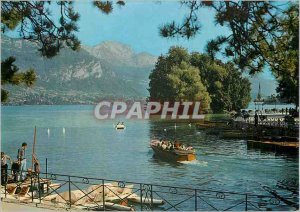 Modern Postcard Annecy L'Ile des Cygnes and the Spinner Charter