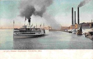 Steamer Greyhound Toledo Ohio 1907c postcard