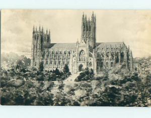 Old rppc CATHEDRAL AT MOUNT ST. ALBAN Washington DC r7106