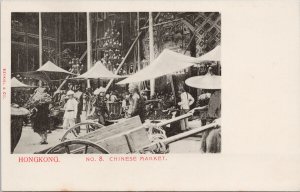 Hong Kong No. 8 Chinese Market China Unused Postcard E71