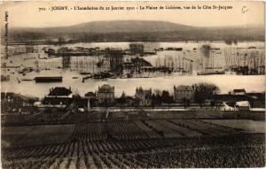 CPA JOIGNY - L'Inondation du 22 Janvier 1910 - La Plaine de Licheres.. (658979)