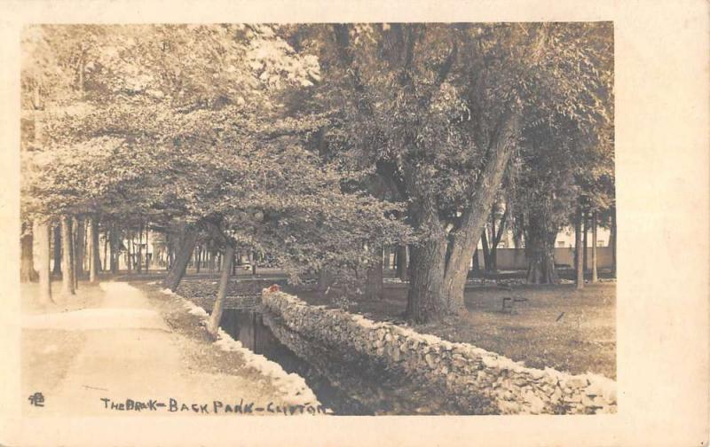 Clifton Springs New York Brook Scenic Real Photo Antique Postcard K58595