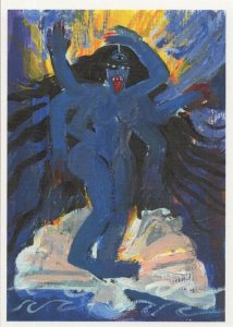 Andrea Mary Marshall I Am Kali Aphrodite Blue Nude Demon Painting Postcard