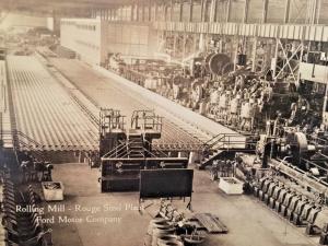 Postcard  RPPC Rolling Mill, Rouge Steel Plant, Ford Motor Co, Dearborn, MI.  X2