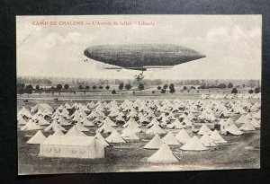 Mint France Postcard RPPC Early Aviation Lebaudy Balloon Arrival Camp Chalons