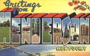 Henderson, KY, USA Large Letter Town Unused 