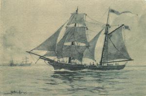 Romanian naval league DIMITRIE STIUBEI schooner-brig  MARITA 