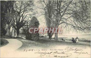 Old Postcard Geneve park my rest