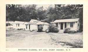 Port Henry New York Bayside Cabins, Exterior B/W Photo Vintage Postcard U3534