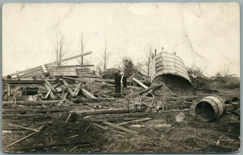 SPARTANSBURG PA AFTER TORNADO ANTIQUE REAL PHOTO POSTCARD RPPC