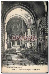 Postcard Old Interleur Civray De L Eglise Saint Nicolas