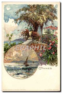 Old Postcard Illustrator Cannes