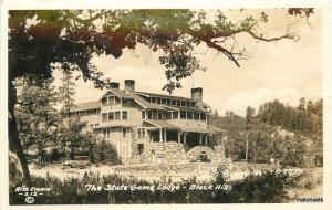 1940s State  Game Lodge Black Hills South Dakota RPPC Real photo postcard 6403