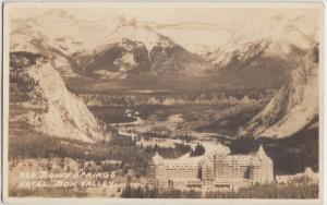 1935 BANFF SPRINGS HOTEL Canada RPPC Postcard Alberta BOW VALLEY